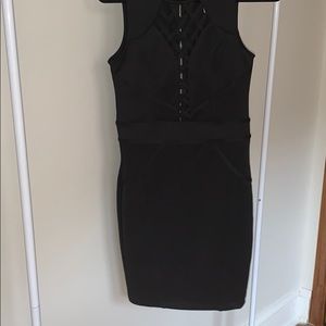 Black mini dress with cute cut outs